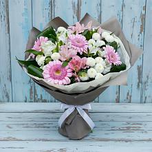 Букет цветов из:  Герберы, Альстромерии и Хризантемы в Торбеево