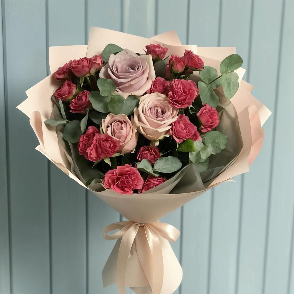 Букет цветов из: Гвоздики и Розы в Торбеево