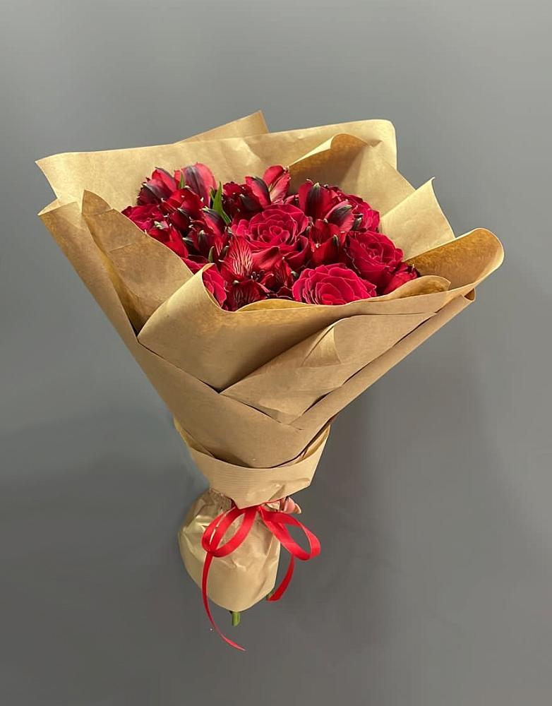 Букет цветов из: Альстромерии и Розы в Торбеево