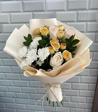 Букет цветов из:  Розы и Хризантемы #REPLACE_PRED# Торбеево