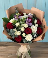 Букет цветов из:  Розы и Альстромерии в Торбеево