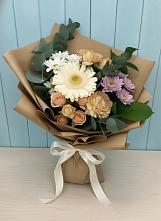 Букет цветов из:  Герберы и Хризантемы в Торбеево
