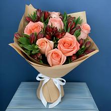 Букет цветов из:  Розы и Альстромерии в Торбеево