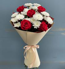 Букет цветов из:  Розы и Хризантемы в Торбеево
