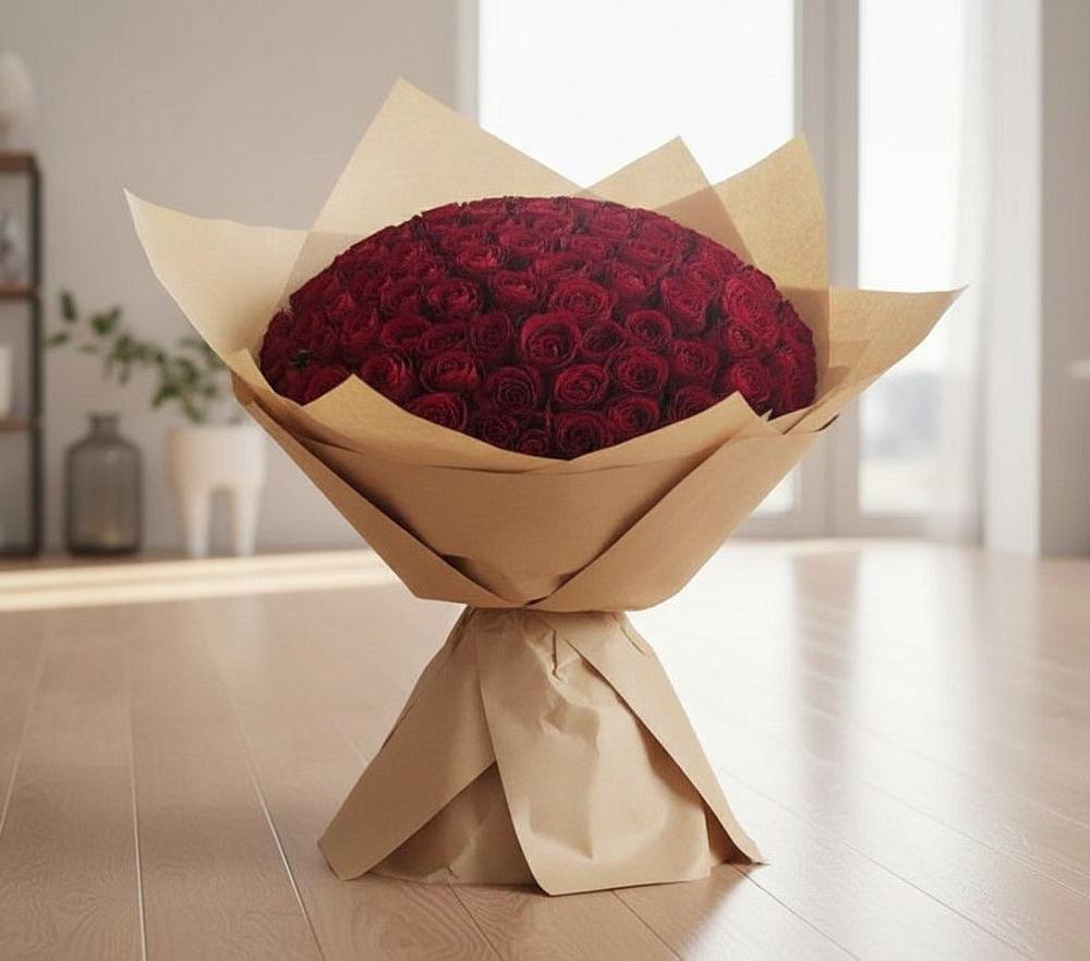 Букет 101 Красная роза в Торбеево