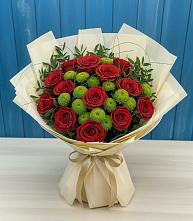 Букет цветов из:  Розы и Хризантемы в Торбеево